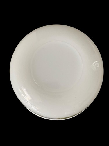 Vintage Hazel Atlas Milk Glass Bowl with Green Patterned Band 1.5 Qt MCM Mixing - Picture 5 of 9