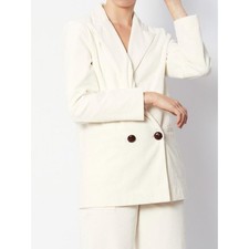 Ganni Ridgewood Corduroy Blazer White EU 38