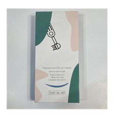 Rotating Toothbrush Replacement Head Set 8-Pack Black and White