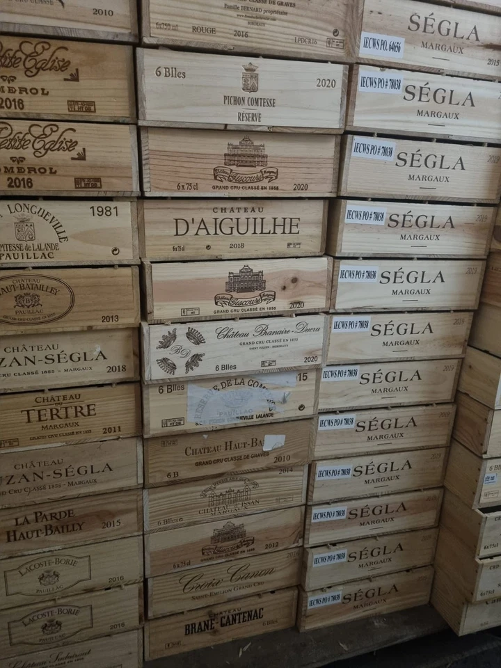 Bargain 5x Shallow WOODEN WINE BOXES / Crates - Vintage Hamper Home Storage Shop - Image 4 of 4