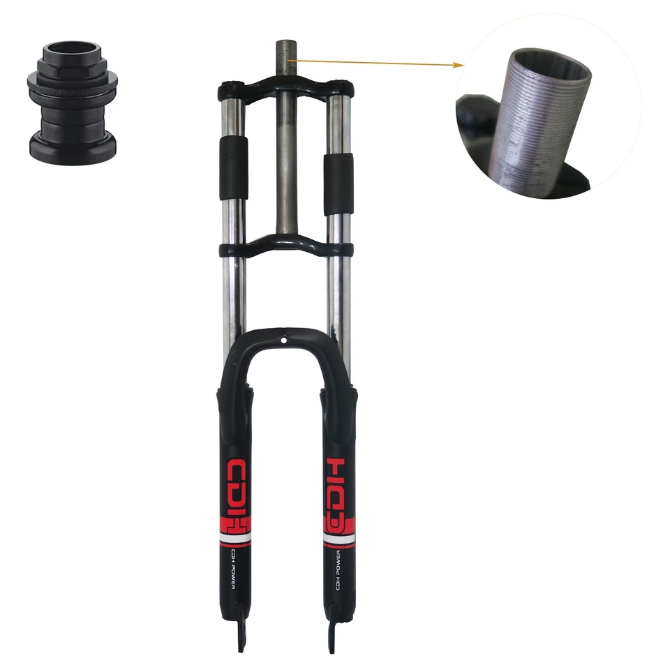 DONSP1986 26" Bicycle Suspension Fork 1" Thread & headset  w/ Wheelset 100*135mm - Image 2 of 4
