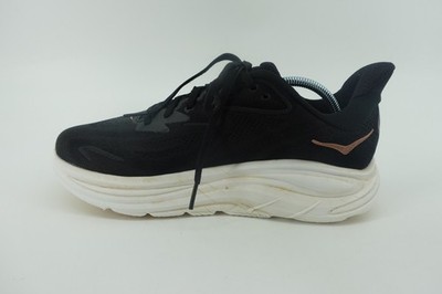 Hoka One One Clifton 10 Shoes Women 9.5 Black Rose Gold Athletic