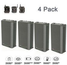 4 Pack EM11 6000mAh Rechargeable Battery for MAX Model Stealth Cam Trail Cameras