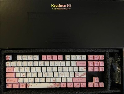 Keychron K8 Wireless TKL US Layout Gateron Red Switch Mechanical Keyboard Sakura