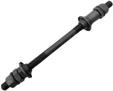 Black Bike Axle 190MM for Bicycle Multiple Speed Rear Hub Axle 3/8 Inch,26 TP...