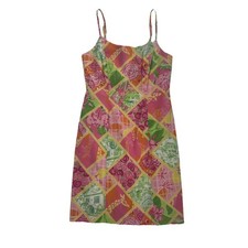 Lilly Pulitzer Vintage Patchwork Sundress 0 Pink Floral Cotton A Line Dress