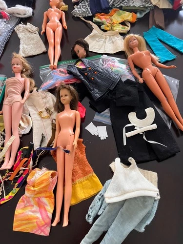Large Variety Of Vintage Barbie  Clothes, hand made Outfits & Accessories