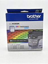 New Genuine Brother LC406BK Black Ink Cartridge Exp 1/2028