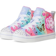 Skechers Girls TWI-Lites 2.0 - Flower Burst/Butterfly 314384l Size 2