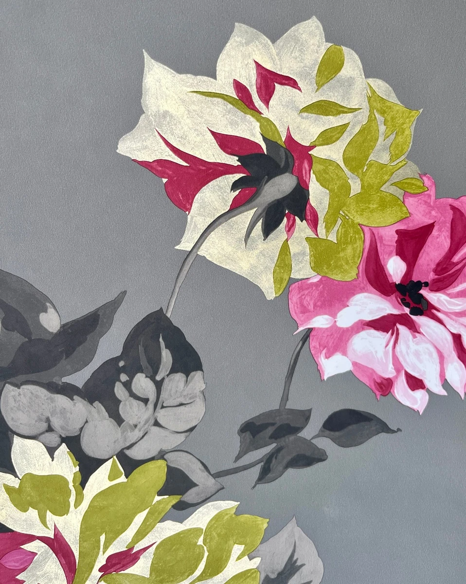 Papel Pintado Designers Guild "Portier", P521/05 Mismo Lote 27 Rosa Floral No Tejido