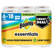 Bounty Essentials Select-A-Size Paper Towels - 6 Triple Rolls