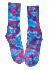 Men's Women's Socks Tie Dye Pink Blue Blotter tye dye Hippie art grateful dead