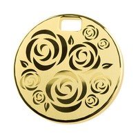 Ernstes Design AnhäNger AN349 Blume Edelstahl Poliert Gelbgold Beschichtet