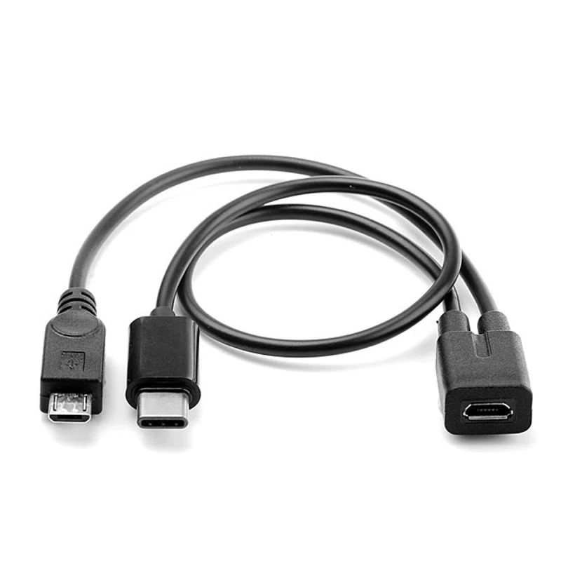 Micro 2.0 Y Female to Type-C USB 3.1 &amp; Micro Male Data Charge Cable eBay