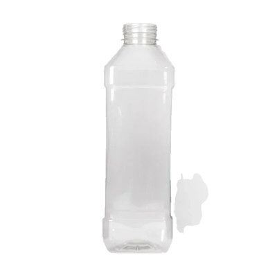 6 x 500ml leere klare Plastikflaschen eckig Wasser Milch Saft Schraubdeckel flüssig