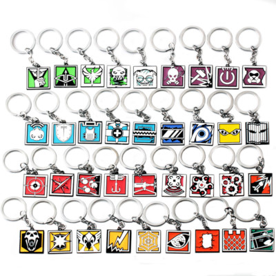 Rainbow Six Keychain Siege Alloy Holder Fashion Car Chaveiro Game Pendant  New