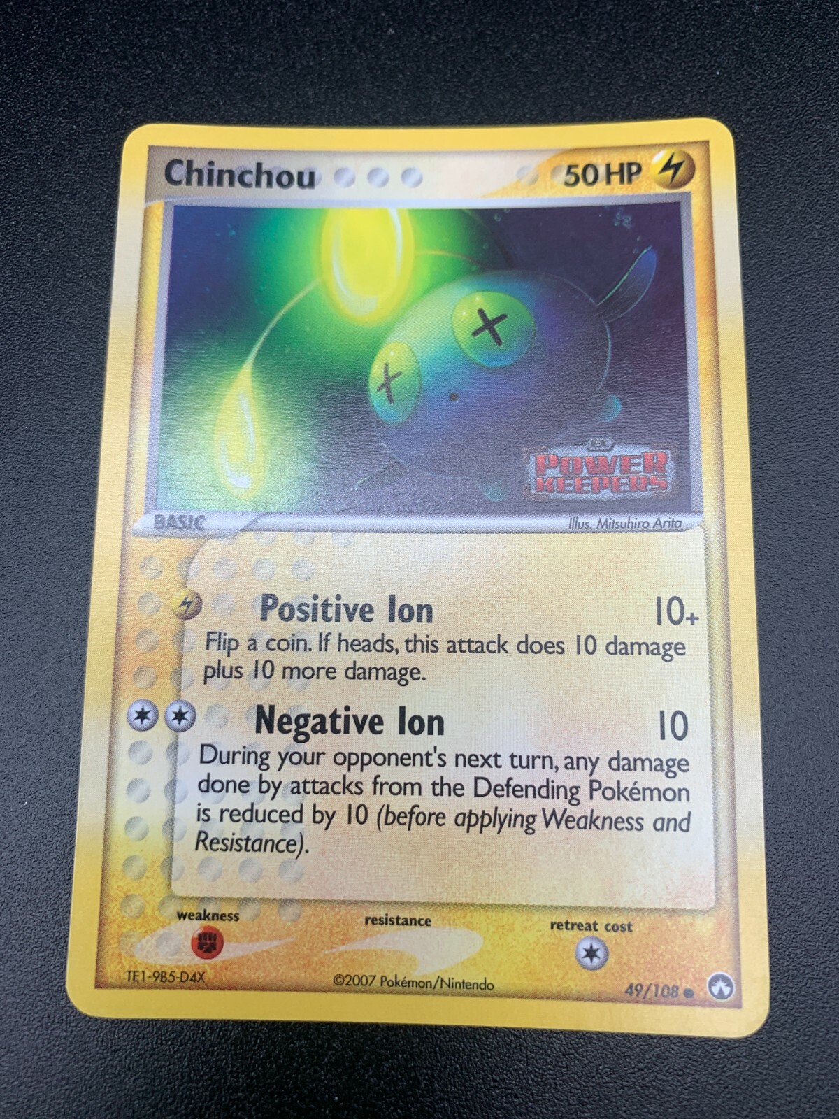 Chinchou 49/108 Reverse Holo EX Power Keepers Pokemon 2007 NM