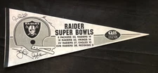 Raider Super Bowls VINTAGE NFL Football FULL SIZE Memorabilia Pennant