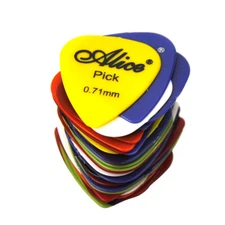 Lots of 100 pcs Alice 0.71mm Medium Smooth ABS Guitar Picks Plectrums AP-P