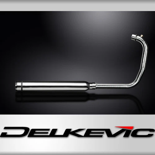 Royal Enfield Meteor 2021-24 Complete Exhaust 550mm Bull Nose Silencer Stainless