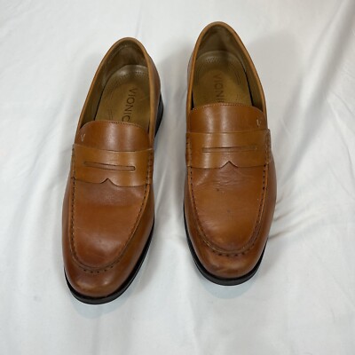 Vionic Men\'s Brown Leather Slip-On Loafers — Classic Chestnut Vionic Men main image 2