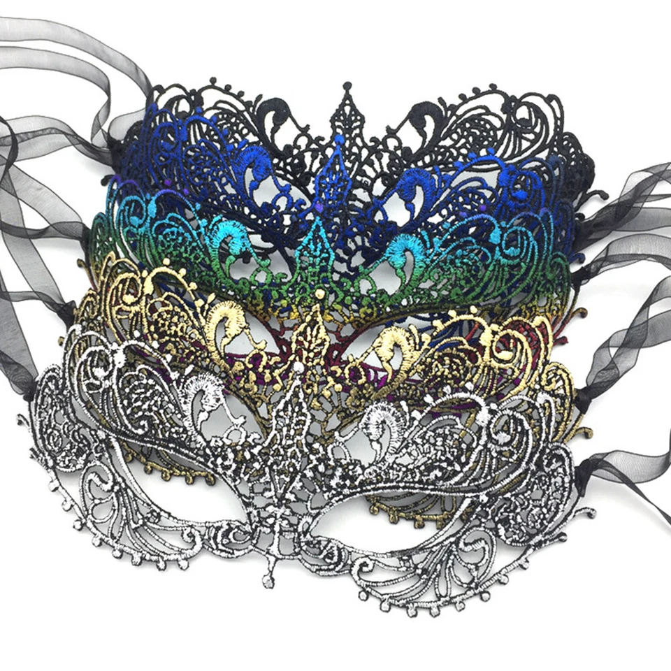 Women'S Sexy Hollow Lace Masquerade Face Mask Princess Party Cosplay Prom Props∂ - Image 2 of 4