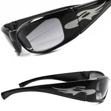 Vintage Motorcycle Riding Biker Black Mens Cool Wrap Around Sport Sunglasses