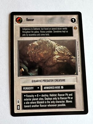 Rancor Rare Dark Side Jabba's Palace Star Wars CCG NM/LP | eBay
