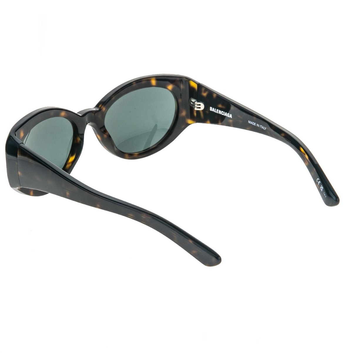 BALENCIAGA Oval 0267 Brown Havana Fashion Logo Sunglasses BB0267S