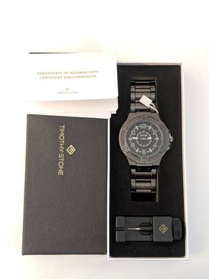 NUOVO Timothy Stone'S Manicure Uomo Orologio al Quarzo in Acciaio Inox  Black Label | eBay