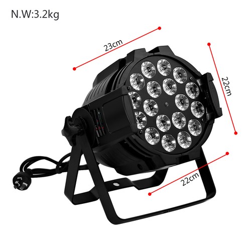 Luci palco BECEN 18x18W RGBWA UV 6in1 luce par led dj palcoscenico discoteca festa 2 pz - Foto 8 di 8
