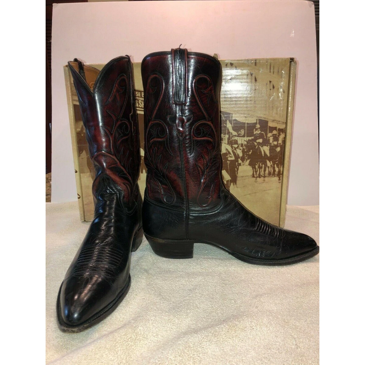 Ebay lucchese shop mens boots
