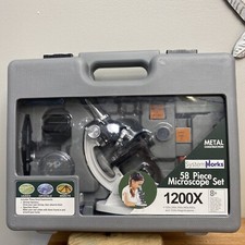 System Works Microscope Set Metal Construction 1200X Magnification with Case