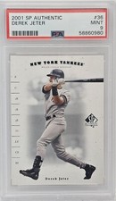 2001 SP Authentic Derek Jeter #36 PSA Mint 9