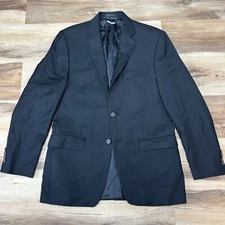 Lauren Ralph Lauren Blazer Men 38R Black 100% Wool 2 Button Jacket