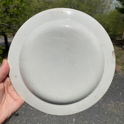 Antico piatto fragola Staffordshire 8,5" XVIII e XIX secolo perlato georgiano - Foto 2 di 10