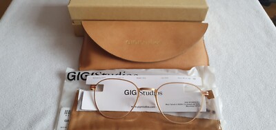GIGI Studios Gold Brillengestell. JILL. Neu mit Koffer. 