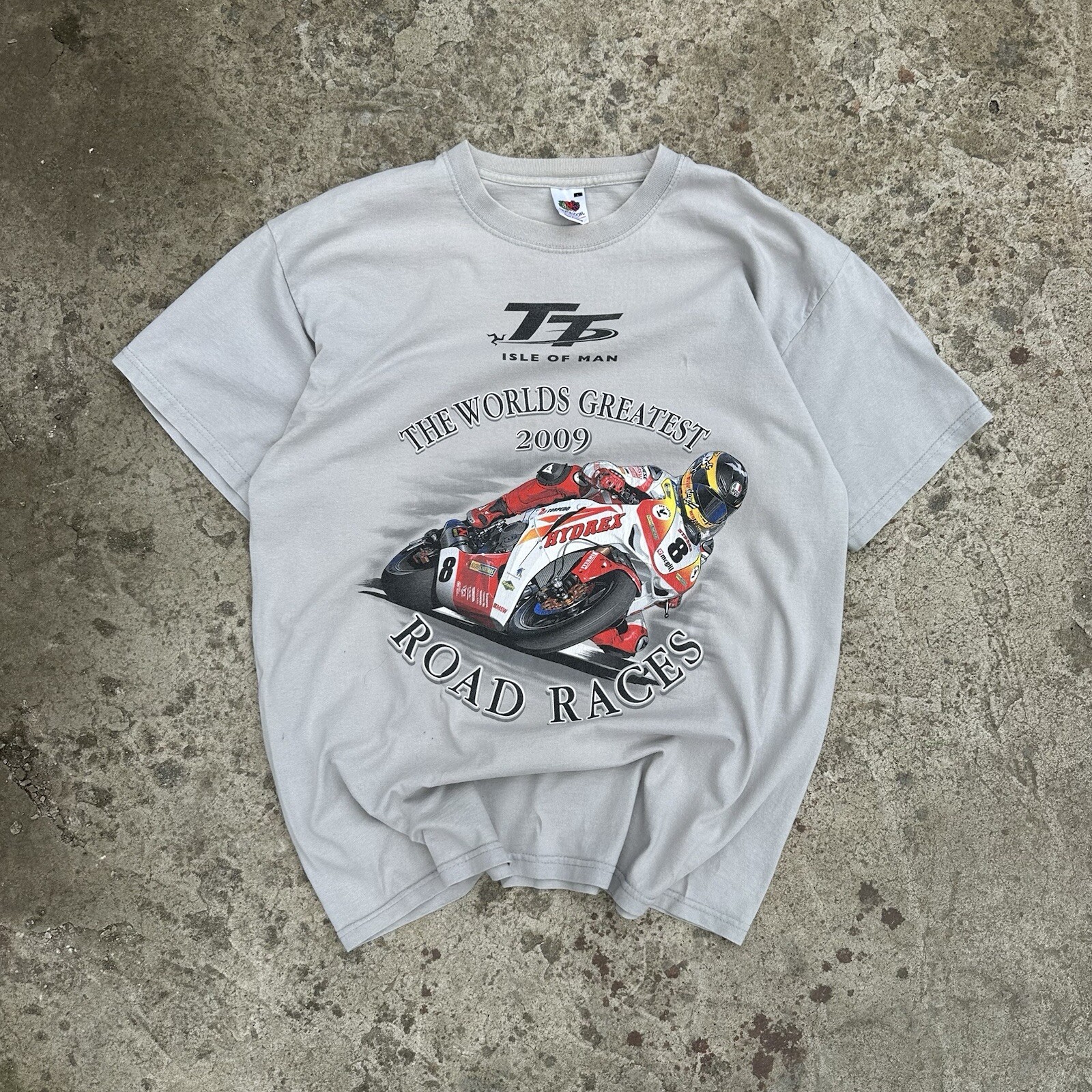 Vintage 2009 Isle of Man Moto T-Shirt USA The Worlds Greatest Road Riders