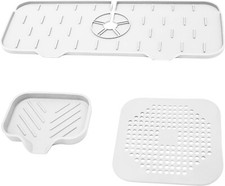 3 PCS Silicone Faucet SINK Mat guard for Kitchen, Strainer Stopper, soap dish.