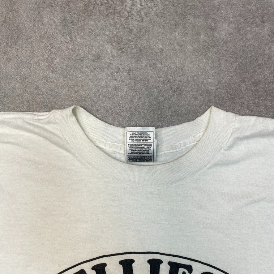 Pot Bellies T-Shirt Mens Graphic Humour Spellout Tee, White Large image 7
