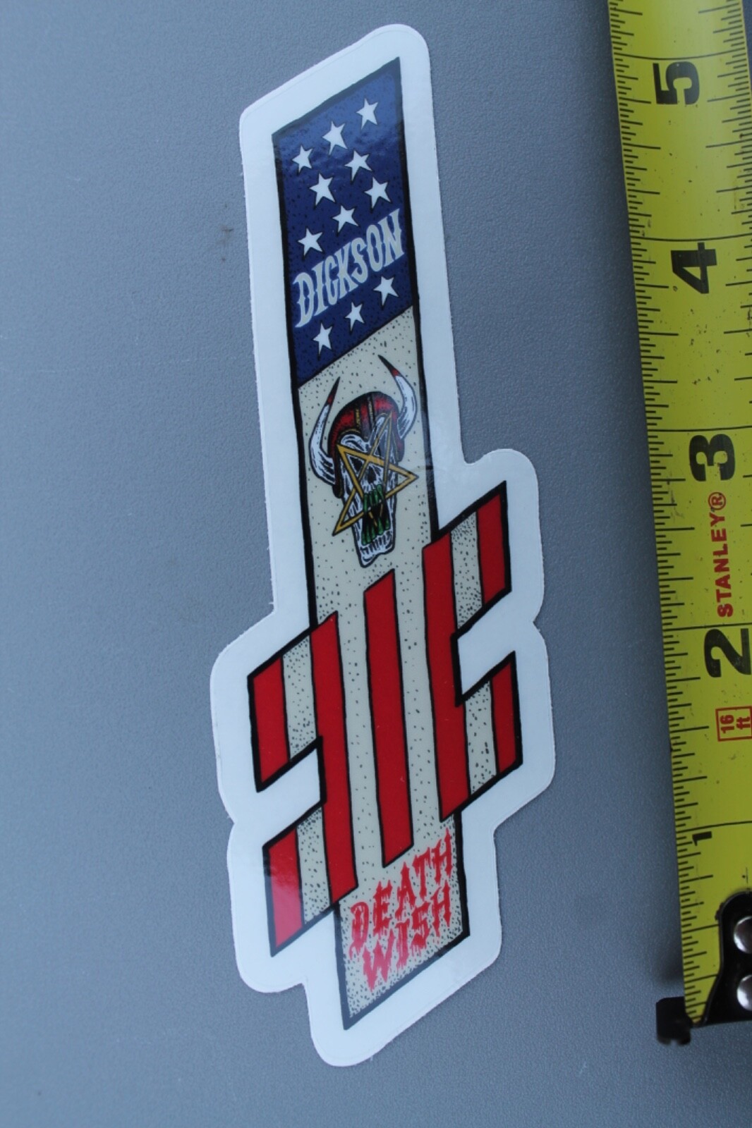 S Usa Flag Devil Jon Dickson Punk Z76b Skateboarding Sticker