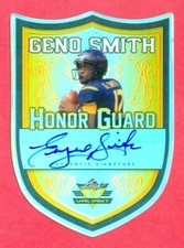 2013 LEAF VALIANT FB Geno Smith SSP HONOR GUARD DIECUT REF RC AUTO CARD #d 07/10