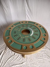 Pokertisch/Roulettetisch 3Versionen in 1Esstisch Massivholz rund 120cm Gold