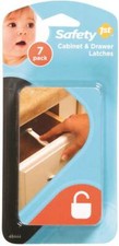 NEW Safety 1st 48444 PACK 7 CHILD PROOF Cabinets Drawers Latches 6014708