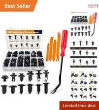 High-Quality 240PCS Bumper Retainer Clips - Organized Auto Fastener Kit