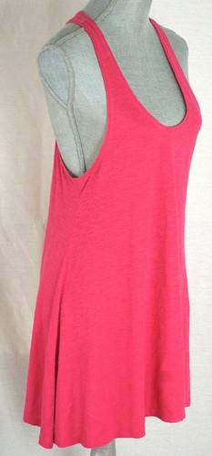 Vestido EILEEN FISHER Magenta/Rosa Caliente Sin Mangas Algodón Cáñamo - Cuello Redondo Pequeño - Imagen 3 de 5