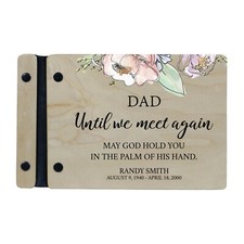 Custom Memorial Funeral Guest Book for Loss of Loved One 9x6 - Until We Meet