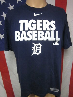 DETROIT TIGERS dri-fit baseball T shirt med Olde English D tee Nike swoosh