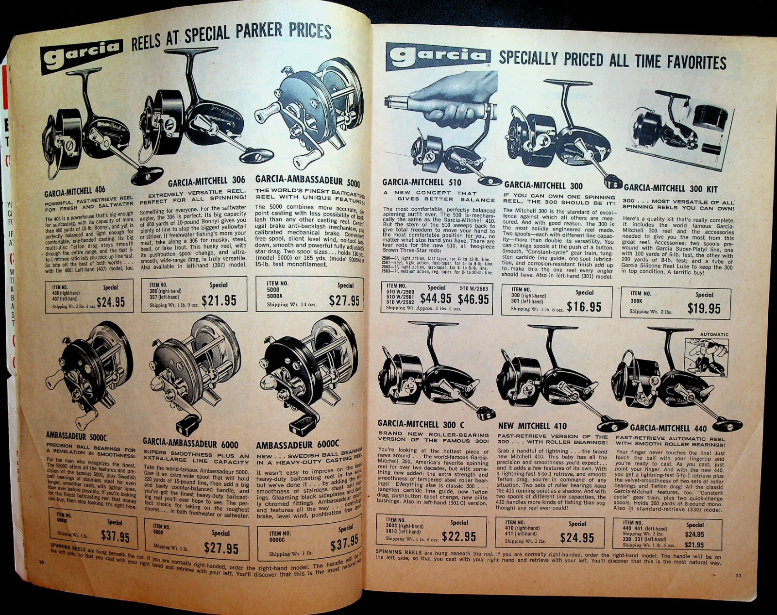 Parker Distributors Fishing & Hunting Catalog 39 1960s Reels Rods Guns