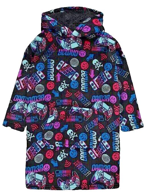 Boys Gaming Fleece Snuggle Hoodie Size 6-8 Years UK